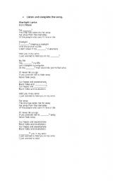 English worksheet: Starlight by Muse