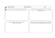 English Worksheet: Student Feedback (Cooperative Learning Project)