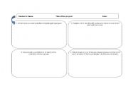 English worksheet: Student Feedback (Cooperative Learning Project)