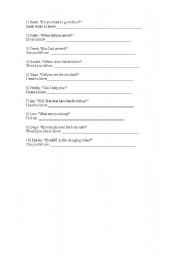 English Worksheet: Indirect Questions