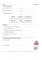 English Worksheet: lets go 3 unit 1