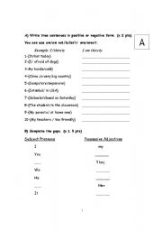 English worksheet: exam