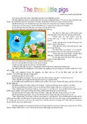 English Worksheet: The three little pigs