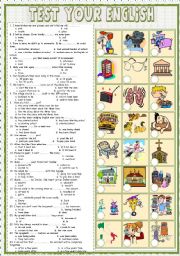 English Worksheet: Test  your English 2