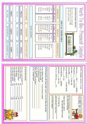 English Worksheet: VERB To Be - Study sheet + Homework