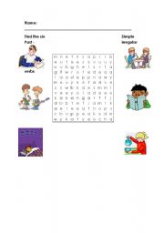 English worksheet: Simple Past irregular verbs Crossword