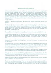 English Worksheet: Strategies to learn English