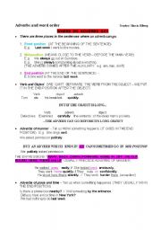 English Worksheet: PROBLEMS WITH ADVERBS???????