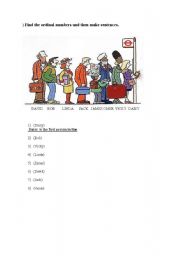 English Worksheet: ordinal numbers