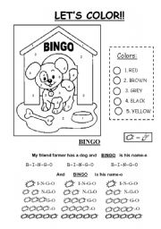 English Worksheet: Music for kids - BINGO