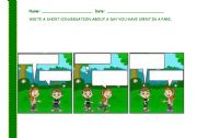 English Worksheet: CARTOON IN A PARK