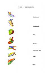 English Worksheet: Vocabulary Tools & Materials