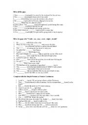 English worksheet: review