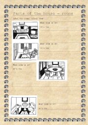 English worksheet: PARTS OF THE HOUSE
