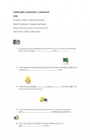 English Worksheet: FUTURE UNREAL CONDITIONAL + CONTINUOUS