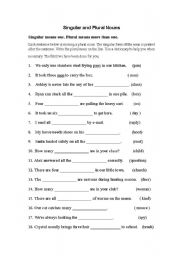 English Worksheet: Irregular Plural Nouns