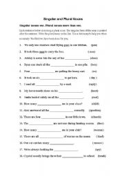 English Worksheet: Irregular Plural Nouns