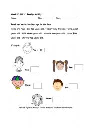 English worksheet: numbers