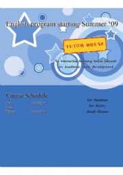 English Worksheet: Stars and Circles English Coversheet