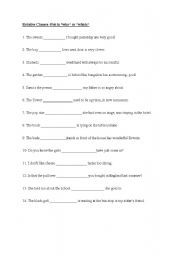 English Worksheet: WHO or WHICH