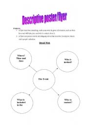 English Worksheet: Descriptive flyer/poster