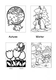 Seasons - colouring sheet