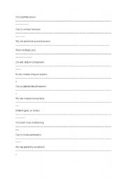 English Worksheet: be, can and have got