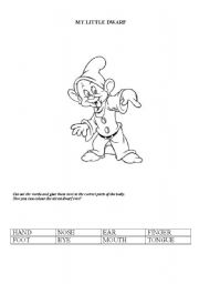 English worksheet: My little dwarf