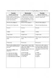English Worksheet: Grammar identification sentences