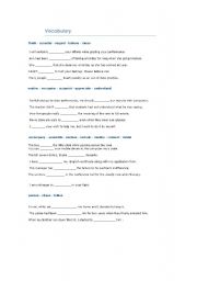 English Worksheet: FCE Vocabulary