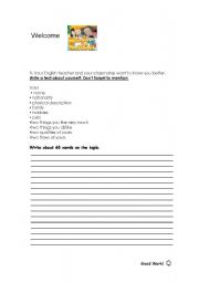 English Worksheet: writing