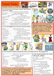 English Worksheet: Future forms