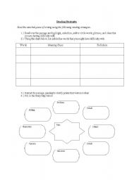 English worksheet: Reading Strategies