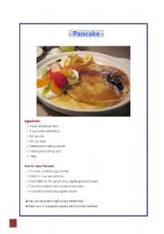 English Worksheet: English cook recipe