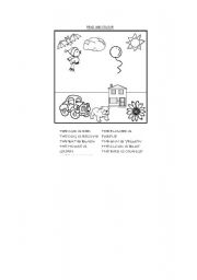 English worksheet: Read and colour