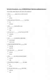 English Worksheet: 1st Conditional test