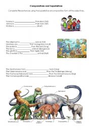 English Worksheet: Comparatives and Superlatives