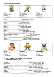 English Worksheet: Lets compare!