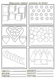 English Worksheet: How many (numbers)