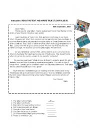 English worksheet: Letter