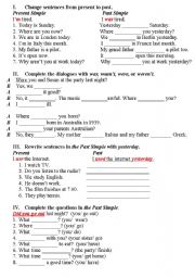 English Worksheet: Past Simple