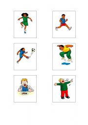 English worksheet: Verb flash cards