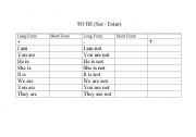 English worksheet: Verb To Be