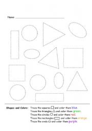 English Worksheet: Shapes