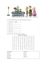 English Worksheet: ORDINAL NUMBERS