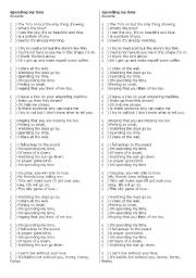 English Worksheet: Roxette - Spending my time