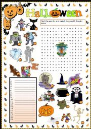 English Worksheet: Halloween