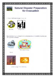 English worksheet: How to prepare natural disasters