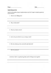 English worksheet: Sarah Plain and Tall comprehension