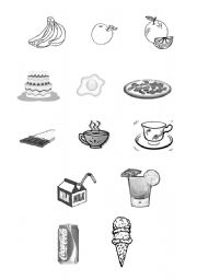 English worksheet: food and drinks